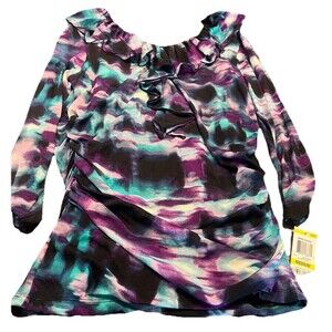 Style & Co. Top Women’s 3/4 Ruched Sleeves Medium